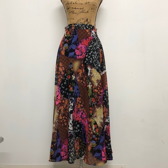 Nouveau Dresses & Skirts - Nouveau New York Boho Patchwork Maxi Skirt Size Small
